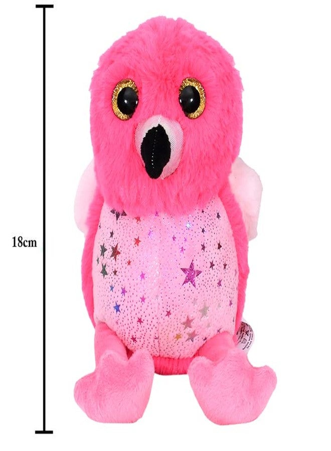 Mirada Plush Bird Stuffed Toy Pink Foil Glitter Eye Flamingo Soft Toy -18cm - Image 5